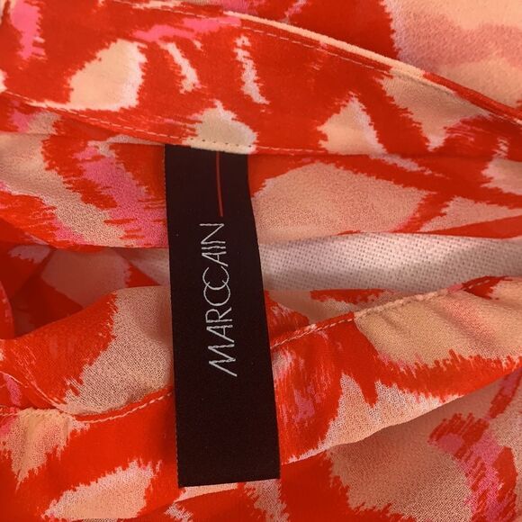Marc Cain red print sheer tunic top - Picture 8 of 9